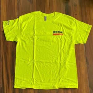 Home Depot Behr Pro Safety Yellow Short Sleeve T-Shirt